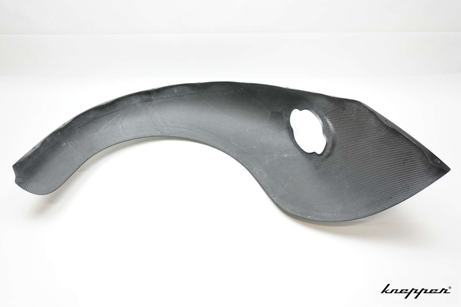 VW Käfer Kotflügel 3cm Innenverbreitert, Carbon Klarlack, hinten, Beifahrerseite, große Rückleuchte
