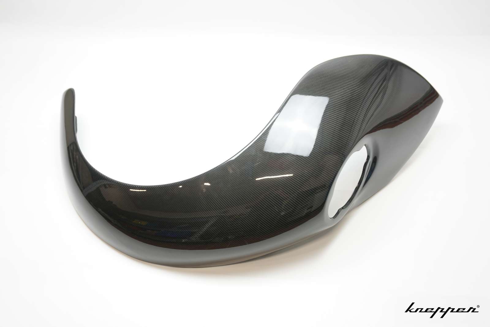 VW Käfer Kotflügel 3cm Innenverbreitert, Carbon Klarlack, hinten, Beifahrerseite, große Rückleuchte