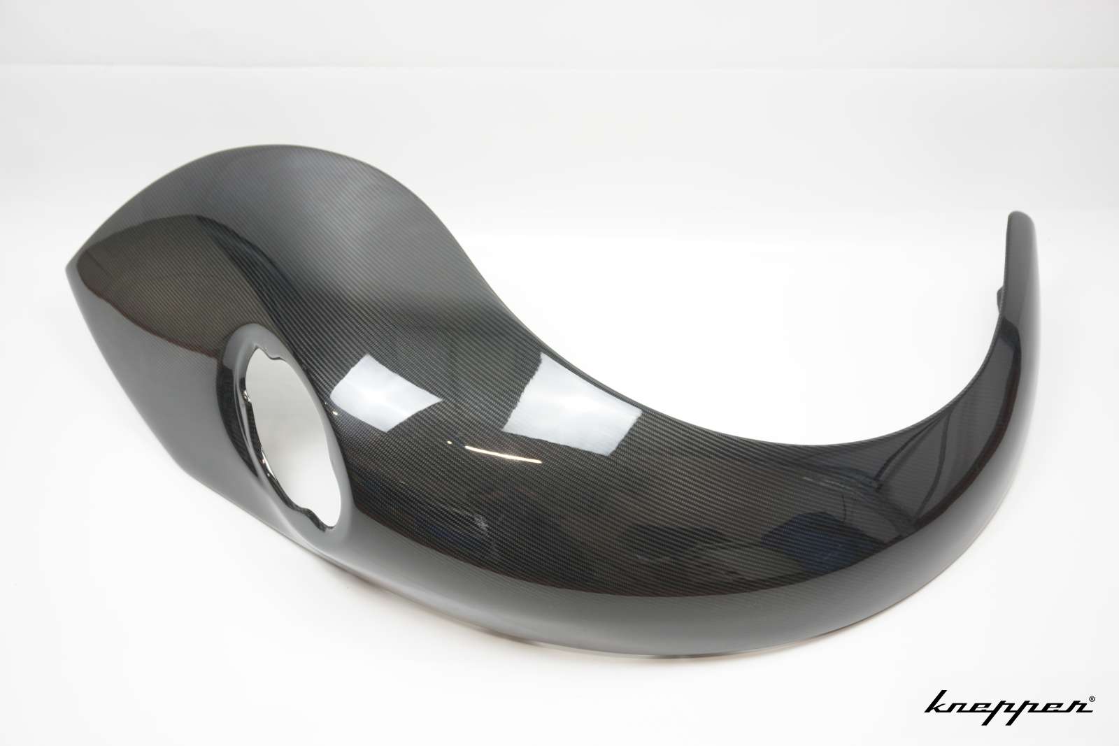 VW Käfer Kotflügel 3cm Innenverbreitert, Carbon Klarlack, hinten, Fahrerseite, große Rückleuchte