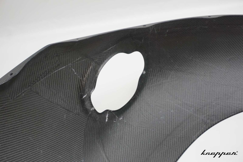 VW Käfer Kotflügel 3cm Innenverbreitert, Carbon Klarlack, hinten, Fahrerseite, große Rückleuchte
