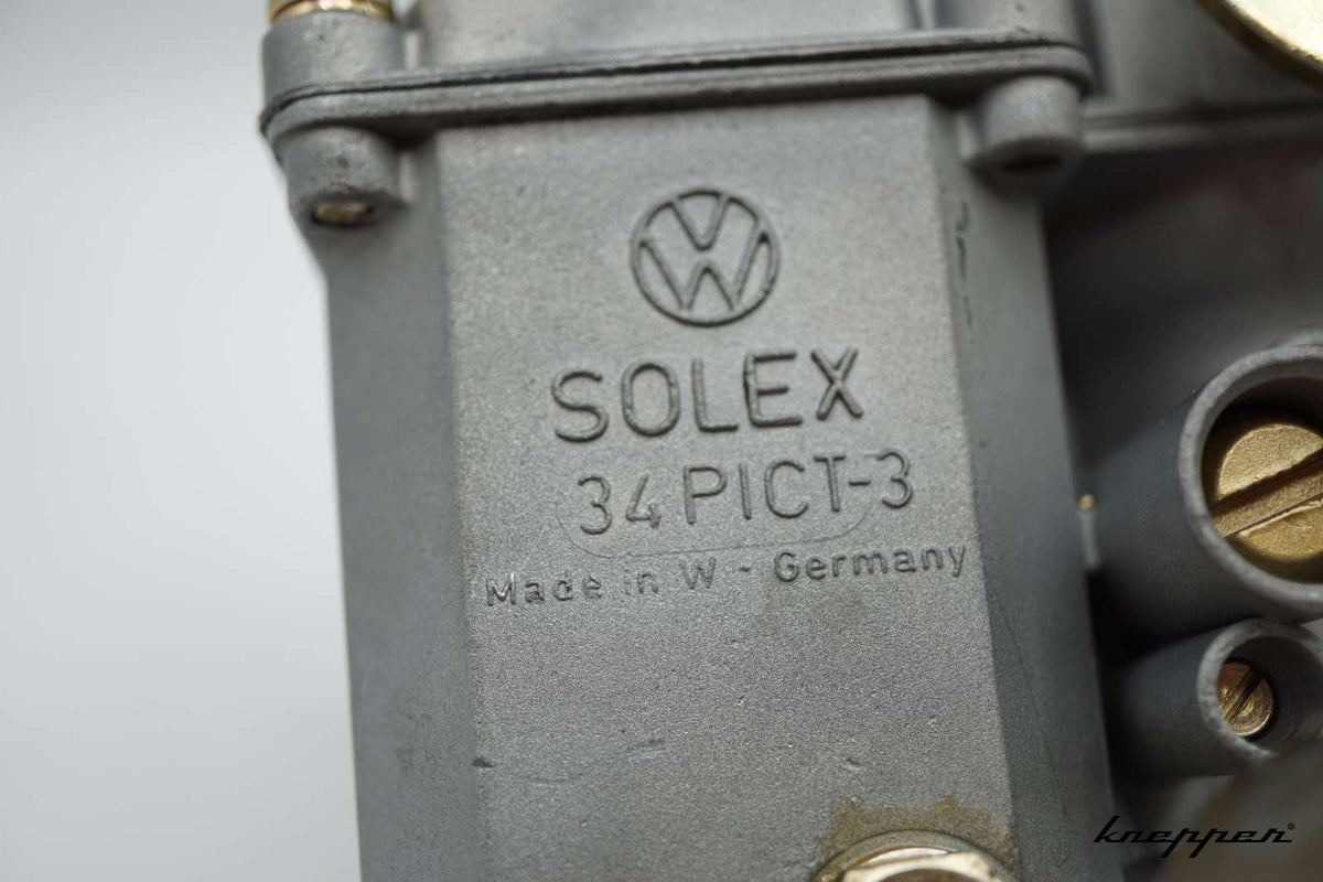 VW Käfer Solex 34 PICT-3 Vergaser, 39 mm, mit Ansauggeweih, überholt