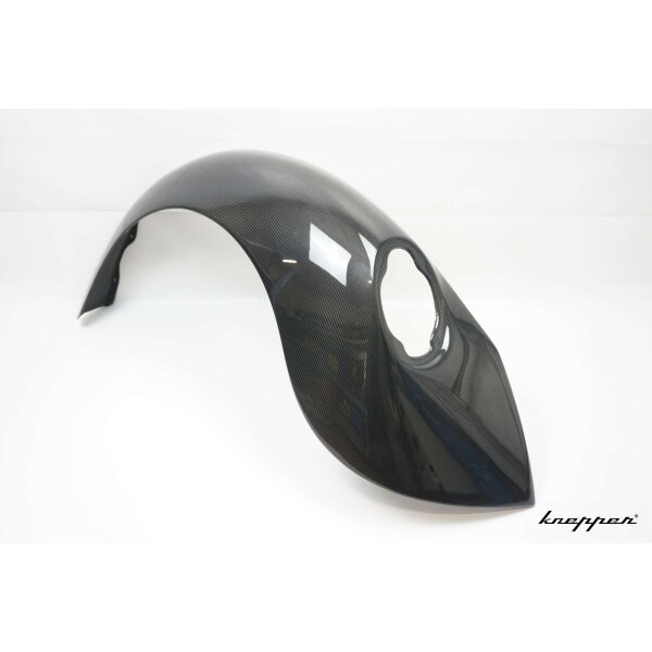 VW Käfer Kotflügel 3cm Innenverbreitert, Carbon Klarlack, hinten, Fahrerseite, große Rückleuchte